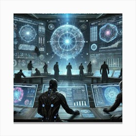 A Depiction Of The Interdimensional Intelligence B Threat Monitoring Canvas Print