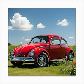 Volkswagen Beetle In The Field Toile