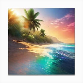 Sunset On The Beach 44 Canvas Print