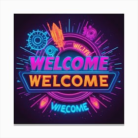 Welcome Welcome Sign Canvas Print