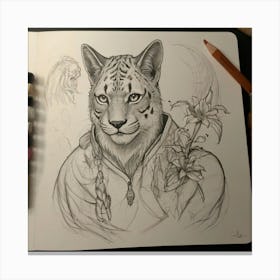 Lynx Portrait Canvas Print