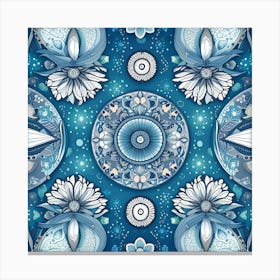 Blue Mandala 4 Canvas Print