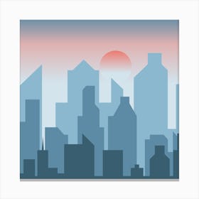 Cityscape At Sunset Canvas Print