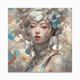 The Jigsaw Becomes Her - Pastel 40 Canvas Print