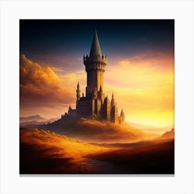 Castle At Sunset Canvas Print