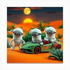 Minions In The Desert 1 Canvas Print