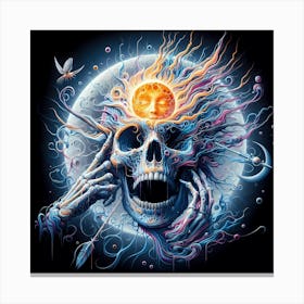 Psychedelic Skull 9 Canvas Print