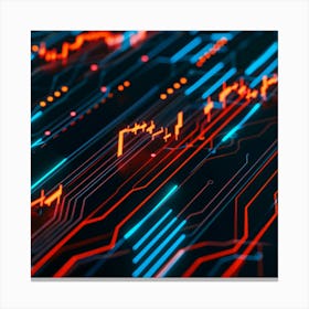 Abstract Tech Wallpaper Canvas Print