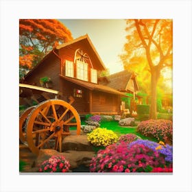 Classic woden house 2 Canvas Print