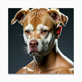 Human Dog Face Hybrid Canine Anthropomorphic Humanoid Transformation Fantasy Fiction Creat Canvas Print
