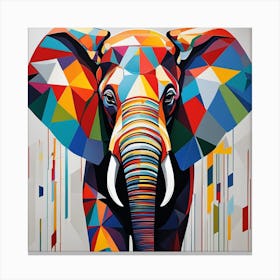 Geometric Elephant Canvas Print
