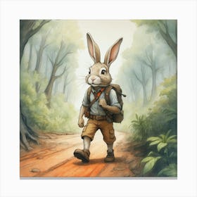 Rabbit In The Woods 3 Canvas Print