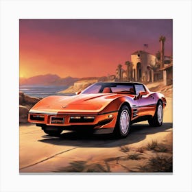 Chevrolet Corvette - car Canvas Print