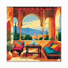 Moroccan Patio Canvas Print