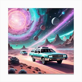 Space Car Canvas Print