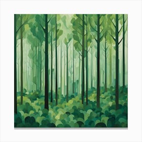 Green Forest 6 Canvas Print