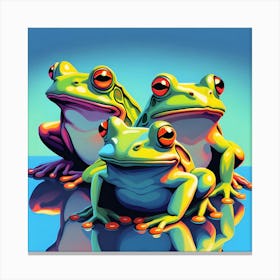Three Frogs Canvas Print