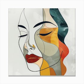 Abstract Woman'S Face 2 -colorful cubism, cubism, cubist art,    abstract art, abstract painting  city wall art, colorful wall art, home decor, minimal art, modern wall art, wall art, wall decoration, wall print colourful wall art, decor wall art, digital art, digital art download, interior wall art, downloadable art, eclectic wall, fantasy wall art, home decoration, home decor wall, printable art, printable wall art, wall art prints, artistic expression, contemporary, modern art print, Canvas Print