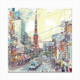 Tokyo Skyline Canvas Print