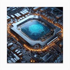 Cpu chip 4 Canvas Print