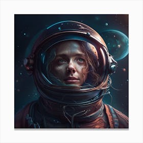 Woman in Space Canvas Print