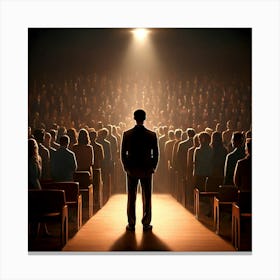 Man In The Crowd Canvas Print