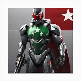 Soldier In A Green Suit Canvas Print
