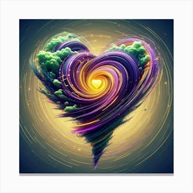 Spiral Heart Canvas Print