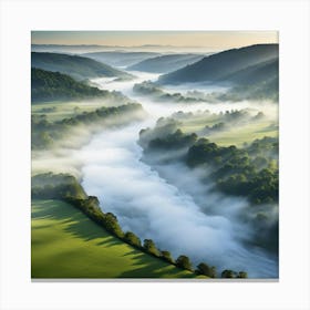 Misty Valley Canvas Print