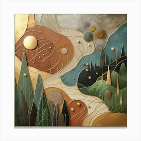 Abstract Landscape Painting Canvas Print