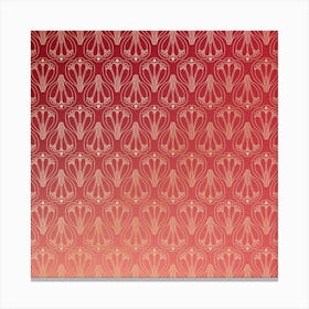 Red Gold Art Deco Art Deco Background Canvas Print