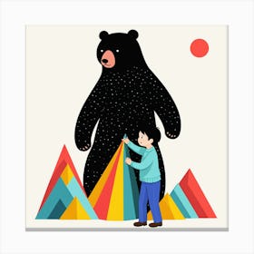 Illustration Of A Bear Canvas Print