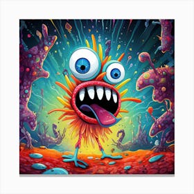 Monster Monster Monster Monster Monster Monster Monster Monster Monster 1 Canvas Print