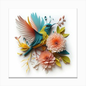 Paper Hummingbird 1 Canvas Print