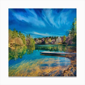 Lake In The Woods 1 Canvas Print