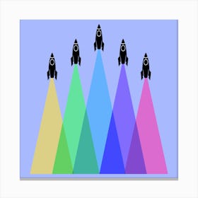 Rainbow Rockets 1 Canvas Print