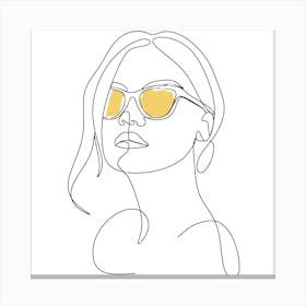 Woman In Sunglasses 1 Canvas Print