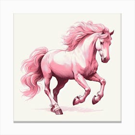 Pink Horse Painting 1 Canvas Print