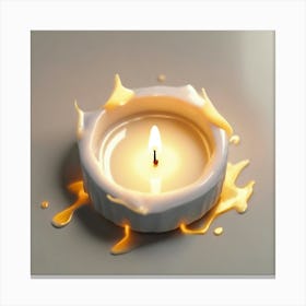 Candle Splatter with flames Canvas Print