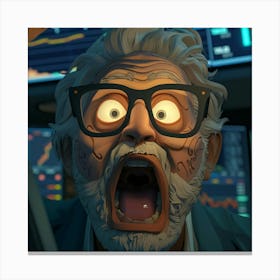 Old Man With Glasses 2 Canvas Print