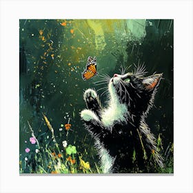 Butterfly Cat 8 Canvas Print