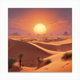 Desert Sunset Canvas Print