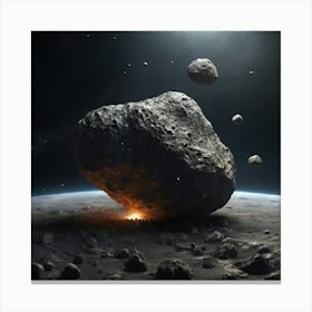 Asteroid Impact Canvas Print