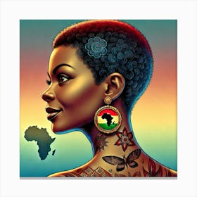 Proud African Woman Canvas Print