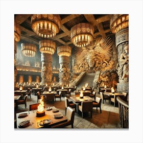 Sovereign Flame Restaurant Interior Canvas Print