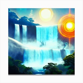 Waterfalls And Harmony Canvas Print