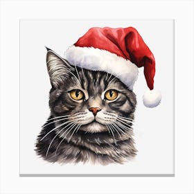 Santa Claus Cat 17 Canvas Print