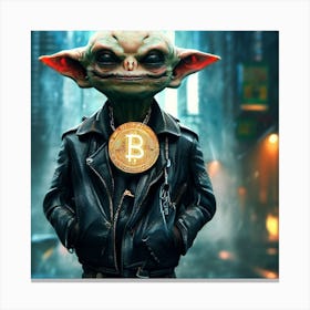 Bitcoin creature 1 Canvas Print