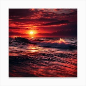 Sunset Over The Ocean 104 Canvas Print