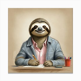 Sloth 63 Canvas Print